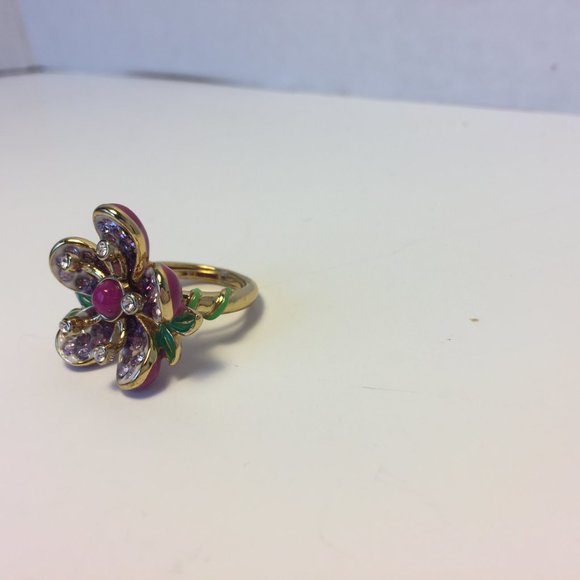 JUICY COUTURE Floral Ring Adjustable Ring - Picture 12 of 14